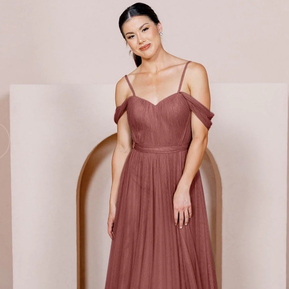 Revelry Rosalie Tulle Convertible Dress | Made To Order - Cinnamon Rose - Picture 1 of 6